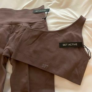 Set Active Leggings and One Shoulder Bra - NWT, Never Worn